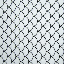 Fishscale Print on Nylon Spandex Fabric (Silver) | (4 Way Stretch/Per Yard)