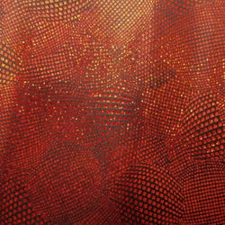 Splayed Ball with Holographic Foil Print on Nylon Spandex Fabric (Red/Black) | (4 Way Stretch/Per Yard)