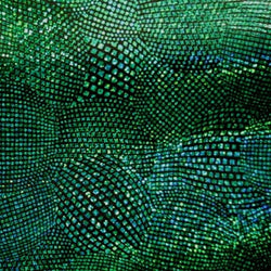 Splayed Ball with Holographic Foil Print on Nylon Spandex Fabric (Kelly Green/Black) | (4 Way Stretch/Per Yard)