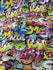 Subway Art Graffiti Print on Poly Spandex Fabric | (4 Way Stretch/Per Yard)