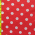 Polka Dot Print on Poly Mesh Fabric (White/Red) | (2 Way Stretch/Per Yard)