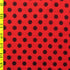 Polka Dot Print on Poly Mesh Fabric (Black/Red) | (2 Way Stretch/Per Yard)