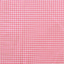 Gingham Print on Poly Mesh Fabric (Pink/White) | (2 Way Stretch/Per Yard)