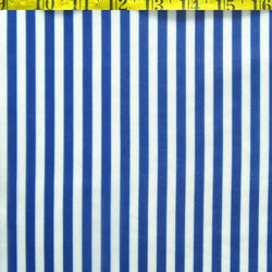 Vertical Stripe Print on Poly Mesh Fabric (White/Royal) | (2 Way Stretch/Per Yard)