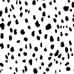 Dalmatian Print on Poly Spandex Fabric | (4 Way Stretch/Per Yard)