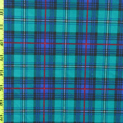 Classic Plaid Print on Poly Spandex Fabric (Green) | (4 Way Stretch/Per Yard)