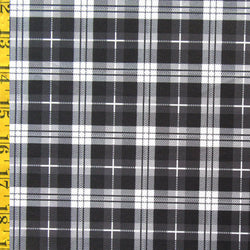 Plaid Checkered Print on Poly Spandex Fabric | (4 Way Stretch/Per Yard)
