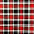 Colorful Plaid Print on Poly Spandex Fabric (Red/Black) | (4 Way Stretch/Per Yard)