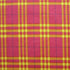 Designer Plaid Print on Poly Spandex Fabric (Pink/Yellow) | (4 Way Stretch/Per Yard)