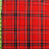 Simple Plaid Print on Poly Spandex Fabric (Red) | (4 Way Stretch/Per Yard)