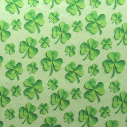 Shamrock Leaves Print on Poly Spandex Fabric | (4 Way Stretch/Per Yard) **St Patricks**