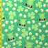 Clover Leaves & Leprechaun Hat Print on Poly Spandex Fabric | (4 Way Stretch/Per Yard) **St Patricks**