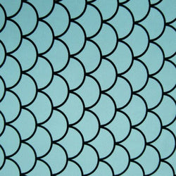 Fishscale Print on Nylon Spandex Fabric (Baby Blue) | (4 Way Stretch/Per Yard)
