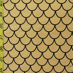 Solid Fishscale Print on Nylon Spandex Fabric (Mocha) | (4 Way Stretch/Per Yard)