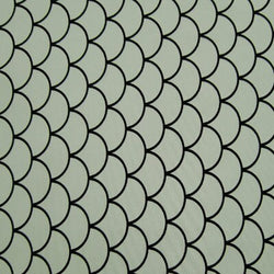 Fishscale Print on Nylon Spandex Fabric (Silver) | (4 Way Stretch/Per Yard)