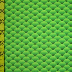 Bubbly Fishscale Print on Nylon Spandex Fabric (Green) | (4 Way Stretch/Per Yard)