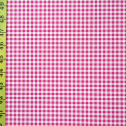 Gingham Print on Poly Spandex Fabric (Pink) | (4 Way Stretch/Per Yard)