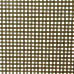 Gingham Print on Poly Spandex Fabric (Coffee) | (4 Way Stretch/Per Yard)