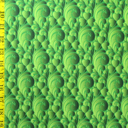 St Patrick Inspired Print on Poly Spandex Fabric (Green) | (4 Way Stretch/Per Yard) **St Patricks**
