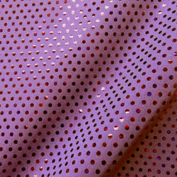 Dots with Holographic Foil Print on Poly Spandex Fabric (Pink/Violet) | (2 Way Stretch/Per Yard)