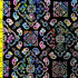 Paisley Printed with Multicolor Foil on Black Poly Spandex Fabric | (4 Way Stretch/Per Yard)