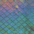 Diamond Print with Silver Holographic Foil Print on Poly Spandex Fabric (Silver/Black) | (4 Way Stretch/Per Yard)