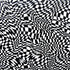Wavy Geometric Print on Poly Spandex Fabric (White/Black) | (4 Way Stretch/Per Yard)