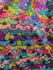 Hearts, Stars, and Smiley with Multicolor Holographic Foil Print on Poly Spandex Fabric | (4 Way Stretch/Per Yard)