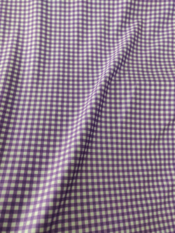 Gingham Print on Poly Spandex Fabric (Lavender) | (4 Way Stretch/Per Yard)