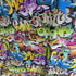 Subway Art Graffiti Print on Poly Spandex Fabric | (4 Way Stretch/Per Yard)
