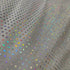 Dots with Holographic Foil Print on Poly Spandex Fabric (Silver/Gray) | (2 Way Stretch/Per Yard)