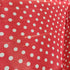 Polka Dot Print on Poly Mesh Fabric (White/Red) | (2 Way Stretch/Per Yard)