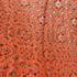 Paisley Printed with Foil on Poly Spandex Fabric (Silver/Orange) | (4 Way Stretch/Per Yard)