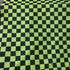 Checkerboard Print (1x1) on Nylon Spandex Fabric (Lime Green/Black) | (4 Way Stretch/Per Yard)
