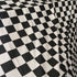 2x2" Checkerboard Print on Nylon Spandex Fabric (White/Black) | (4 Way Stretch/Per Yard)
