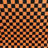 Checkerboard Print on Poly Spandex Fabric (Orange/Black) | (4 Way Stretch/Per Yard)