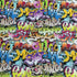 Subway Art Graffiti Print on Poly Spandex Fabric | (4 Way Stretch/Per Yard)