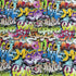 Subway Art Graffiti Print on Poly Spandex Fabric | (4 Way Stretch/Per Yard)