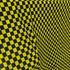 1/2&quot; Checkerboard Print on Poly Spandex Fabric (Yellow/Black) | (2 Way Stretch/Per Yard)