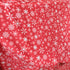 Christmas Snowflakes Print (White/Crimson) on Poly Spandex Fabric | (4 Way Stretch/Per Yard)