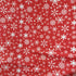 Christmas Snowflakes Print (White/Crimson) on Poly Spandex Fabric | (4 Way Stretch/Per Yard)