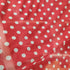 Polka Dot Print on Poly Mesh Fabric (White/Red) | (2 Way Stretch/Per Yard)