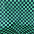 Checkerboard Print (1x1) on Nylon Spandex Fabric (Lime Green/Black) | (4 Way Stretch/Per Yard)