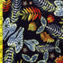 Fishbone and Leaves Print on Poly Spandex Fabric | (4 Way Stretch/Per Yard)