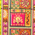 Colorful Abstract Print on Poly Spandex Fabric (Fuchsia/Orange) | (4 Way Stretch/By The Yard)