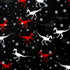 Dinosaurs & Snowflakes Print on Poly Spandex Fabric | (4 Way Stretch/Per Yard)