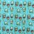 Merry Christmas Penguin Print on Poly Spandex Fabric (Sky Blue) | (4 Way Stretch/Per Yard)