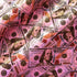 Holographic Money Print (100 Dollar) with Gold Shiny Dots on Poly Spandex Fabric (Fuchsia) | (4 Way Stretch/Per Yard)