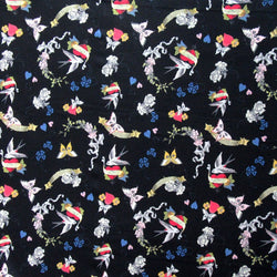 Suttle Happy Valentines Print on Poly Spandex Fabric | (4 Way Stretch / By The Yard) **Valentine Special**