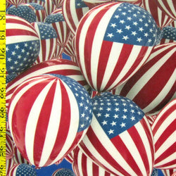 US Flag with Balloon Design on Poly Mesh Fabric | (4 Way Stretch/Per Yard)
